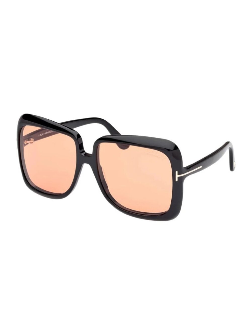 NWT Tom Ford Tom Ford FT1156 01E Square Black Orange Women Sunglasses TF1156